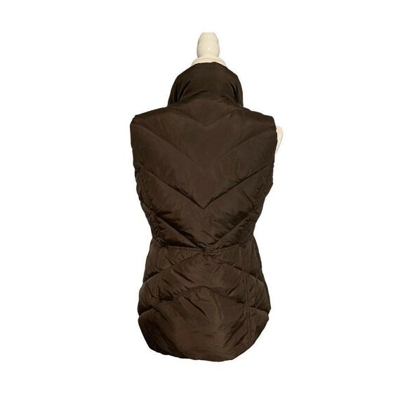 j crew womens solid brown puffer vest jacket Small Medium - Picture 3 of 6